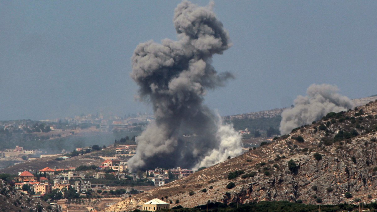 Explosion after air strikes in Lebanon